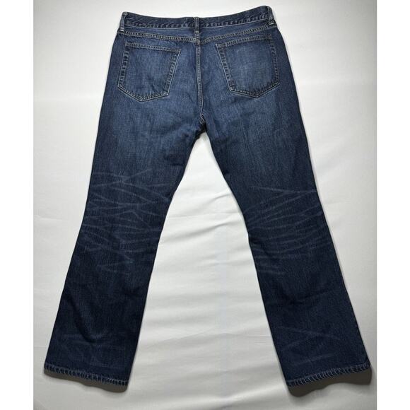 J. Crew Men's Style 29071 Dark Wash Bootcut Blue Denim Jeans - Size 36x30 - Picture 2 of 7